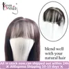 Frange cheveux humains frange sans clips frange avec dentelle de cristal HD 3D coupe émoussée frange de cheveux naturels Extensions de cheveux aériens Remy cheveux noir 230914