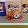 Objets décoratifs Figurines Dessin animé Anime One Pieces Hat Design Ensemble de tasses en céramique Petit déjeuner Tasse à café au lait Sabot Luffy Ace Cap Tasse à thé avec soucoupe Enfants Adultes 230914