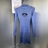 Kvinnors designer tight tröja som stickar långärmad klänning diesel tröja jumper ihålig ut tät väst höst sexig smal kvinnor diesel tröja 827