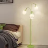 Vloerlampen Moderne Scandinavische Groene Lamp Bloem Creatieve 3 Lichten Staande LED Decor Voor Thuis Woonkamer Slaapkamer