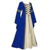 Traje temático Halloween Mujeres Corte medieval europea Fancy Cosplay Carnaval Vintage Sin tirantes Manga larga Reina Vestido elegante 230914