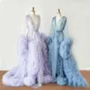 Robes de maternité Boutique Occasion Robes Femmes Longue Tulle Peignoir Robe Po Shoot Fête D'anniversaire De Mariée Moelleux Soirée Sleepwe277r