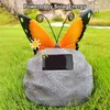 Garden Decorations Resin Solar Power Lights Ornament Indoor Outdoor Home Yard Porch Decoration Figurine Festival Party Statue