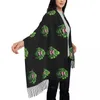 Vêtements ethniques Impression personnalisée Green Monster Écharpe Hommes Femmes Hiver Chaud Foulards Film Ghostbusters Châles Wraps