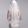 Nowa wysokiej jakości prosta koronkowa krawędź aplikacji 1T z grzebieniem Lvory White Elbow Wedding Veil Bridal Veils197o