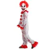 테마 의상 Umorden Fantasia Purim Halloween Child Child Boys Scary Creaty Bloody Killer Circus Clown Jester Cosplay 230914