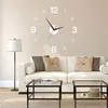 Decorative Objects Figurines Wall Clock Glow at Night Frameless DIY Stereo Digital Clock for Home Living Room Office Wall Decroation 230914