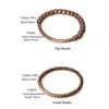 Bangle handgemaakte gehamerd puur koperen armband Vintage kunstmatige geoxideerde straat Rock stijl metaal Unisex sieraden voor mannen vrouwen 230915