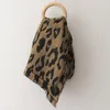 Scarve Winter Scarves Shawl Female Thick Warm Cashmere Pashmina Scarf Fashion Leopard Print Blanket Wraps 2023 230914