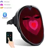 Bluetooth LED Maske Maskerade Spielzeug APP Steuerung RGB Licht Up Programmierbare DIY Bild Animation Text Halloween Weihnachten Karneval C232E