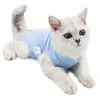 Trajes de gato pijamas de verão pós desgaste gatos feridas abdominais doenças de pele colete terno