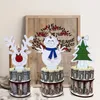 Einzigartiger Weihnachts-Geldhalter aus Holz für Weihnachten, einzigartige niedliche Geldklammer, Weihnachtsbaumschmuck, Geschenke für Kinder 915