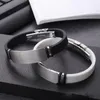 Link Bracelets 10PCS Stainless Steel Silicone Bracelet Blank For Metal ID Plate To Record Carving Making DIY