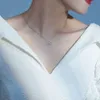 Joyería de diseño S Sterling Sier HW Collar para mujer Luz de moda Colgante de diamantes Cadena para el cuello y cadena versátil