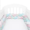 Cushion Decorative Pillow 2 2 Meter Baby Bed Bumper Infant Braid Cot Cradle Cushion Knot Crib Protector Room Decor274t