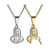 Pendant Necklaces New Arrival 316 Stainless Steel Relius Catholic Necklace Jewelry Sier Gold Mother Prayer The Virgin Mary Chain Jewel Dhdfv