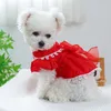 Vêtements pour chiens Vêtements pour filles Costume Robes de fête d'anniversaire Robe de mariée pour chiot Costumes de vacances en dentelle