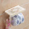 Bathroom Shelves Antique Carving Toilet Roll Paper Rack with Phone Shelf Wall Mounted Bathroom Paper Holder Hook Useful WF1018 Y20295J