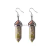 Charm Wholesale Fashionable Healing Hexagonal Column Earring Natural Crystal Gemstone Drop For Women Delivery Jewelry Earring Dhgarden Dhxvl