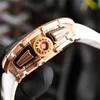 richarsmilles luxury bucket Watches Mechanical Mens RM011 Hollow Calendar Auto Sports Square Fashion Diamond 2ykf