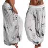 Pantalon Femme S 2023 Boho Wide Leg Pantalon Mode Femmes Casual Floral Impression Lâche Vintage Pilates Taille Élastique Pantalon 230914