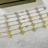 2023 Moda di lusso Van Clover Collana di marca Dieci fiori di diamanti Collana in oro 18k Collana di gioielli in acciaio inossidabile di alta qualità