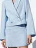 Two Piece Dress Fashion Temperament Women's Linen Short Casual Blazer Culottes Set 230914