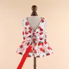 Vêtements pour chiens Vêtements floraux mignons Jupe Bow Princesse Robe Boucle Style Mariage Pet Puppy Robes Printemps Été Petit Frais Doux Mince