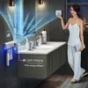 GESEW UV Sterilizer Tandborstehållare Solenergi Automatisk tandkräm Squeezers Dispenser väggmonterade badrumstillbehör T2002383