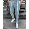 Męskie spodnie klasyczne chinos męscy Slim Fit Striped Casual Spoders Business Fashion Męski odzież marki na wiosenne lato