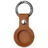 Hooks Rails KeyChain Anti-Lost Faux Leather Case Cover Anti-Scratch Tracking Locator Protector Ersättning för AirTag296Q