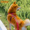 Hundkläder Nylon Harness Vest Reflective Chest Strap Personlig andningsbar husdjur för små medium stora 230915
