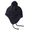 Cappelli a tesa larga secchiello Connectyle bambino neonato ragazzi ragazze berretto invernale con teschio cappello lavorato a maglia foderato in pile con paraorecchie con pompon 230915