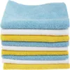 Panno per pulizia in microfibra riutilizzabile e lavabile, confezione da 24, 30,5 x 40,6 cm, blu, bianco e giallo336A