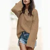 Women's Sweaters 2023 Autumn/Winter Sweater Solid Round Neck Long Sleeve Knitted Wear Quarter Zip Pullover Women Fuzzy