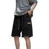 Shorts pour hommes Hommes Cargo avec poches High Street Five Point Denim Trendy Loose Fit Zipper Baggy Pantalons décontractés