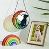 Figurines décoratives pour chiens, cadeaux commémoratifs, vitrail suspendu pour amoureux, cadeau pour animaux de compagnie