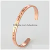 Cuff Stainless Steel Inspirational Bangle She Believed Cod So Did Simple Lettering Word Bracelets For Women Men Fashion Drop Delivery Dhc39