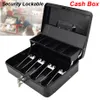 Portable Security Lockable Cash Box Tiered Tray Money Drawer Safe Storage Black 40FP14 C0116271D