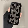 Чехлы для мобильных телефонов INS Black Love Butterfly Чехол для телефона Подходит для iPhone 13Pro Big Wave 11/14 Защитный чехол 7 Q230915