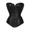 Corset sans bretelles en simili cuir rouge body lift shaper Lingerie sexy à lacets dans le dos 8216226w