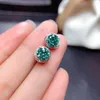 Stud Earrings Luxury Blue And Green Moissanite CZ 925 Silver Color Jewelry Engagement Wedding Earring For Women Bridal Gifts