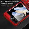 Slide Window Ring Armor Case Magnetic Kickstand Phone Case With Ring Holder For IPhone 15 Pro Max Samsung Z Fold 5 Flip Flip5 Fold5