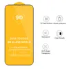 9D Tempererat glasskärmskydd för iPhone 15 14 Pro Max 13 12 11 Pro X Xs XR 7 Samsung 23 S22 S21 A13 A23 A33 A53 A73 Full Cover Full Glue Protective Film With Package