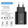 PD12W Mobile Phone Fast Charger 5V3A Type-C PD Charging Head US EU And UK Plug Adapter