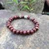 SN0407 pulsera de Buda con cuentas de madera marrón a la moda, cuentas baratas para hombre, joyería budista mala yoga 281S