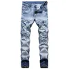 jeans strappati in cotone da uomo nuovo arrivo jeans skinny slim casual pantaloni da uomo moda pantaloni in denim hip hop maschile1283h