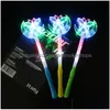 Andra festliga festförsörjningar Sparklebrite LED Flashing Light Stick - Butterfly Snowflake Design Unik gåva för konserter Partier Speci DH70L