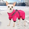 Hundkläder Vinter Pet Clothes Super Warm Jacket Coat Waterproof Small Large Dogs Clothing Jumpsuit för fransk bulldogg 230915