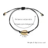 Bedelarmbanden nieuwe gouden kauri schelp wikkelarmband met doe een wens cadeaukaart voor vrouwen delicate touwketting eenvoudig Boheems strand Jood Dhznj